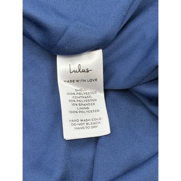 Lulus “Enchanting Event” Navy Blue Strapless 3D Appliqué Maxi Dress – Medium NWT - Picture 6 of 6